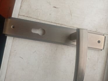 Metaldan qapı tutacağı və üzlük dəsti - Material: fırçalanmış lalafo.az -da Metaldan qapı tutacağı və üzlük dəsti - Material: fırçalanmış