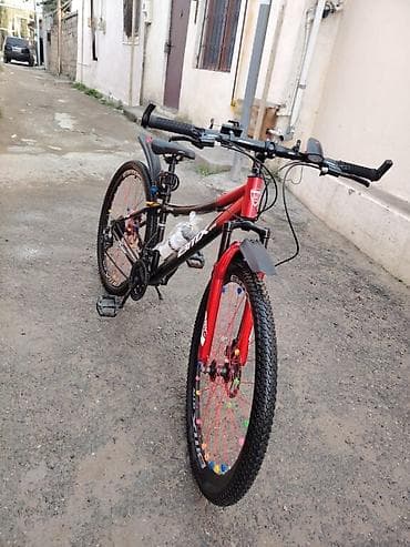 Dağ/şəhər tipli velosiped – 26” təkərli - Rəng: qırmızı-qara lalafo.az -da — 1 Dağ/şəhər tipli velosiped – 26” təkərli - Rəng: qırmızı-qara — 1