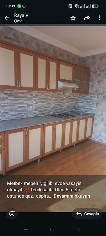 Metbex mebeli yigilib evde yasayis olmayib ‼️Tecili satilir.Olcu 5 lalafo.az -da Metbex mebeli yigilib evde yasayis olmayib ‼️Tecili satilir.Olcu 5