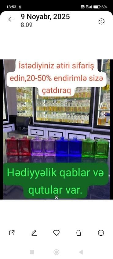 Ətir sifarişi və hədiyyə qutuları - İstədiyiniz ətri sifarişlə lalafo.az -da Ətir sifarişi və hədiyyə qutuları - İstədiyiniz ətri sifarişlə