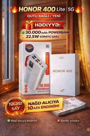 Honor 400 Lite, 256 GB, rəng - Qara, Zəmanət, Düyməli, Sensor lalafo.az -da Honor 400 Lite, 256 GB, rəng - Qara, Zəmanət, Düyməli, Sensor