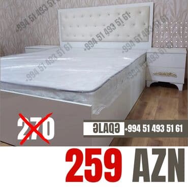 Yeni, İkinəfərlik çarpayı, Bazasız, Matras ilə, Siyirməsiz, Azərbaycan lalafo.az -da Yeni, İkinəfərlik çarpayı, Bazasız, Matras ilə, Siyirməsiz, Azərbaycan