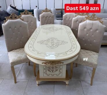 Qonaq otağı üçün, Yeni, Açılmayan, Oval masa, 6 stul lalafo.az -da Qonaq otağı üçün, Yeni, Açılmayan, Oval masa, 6 stul