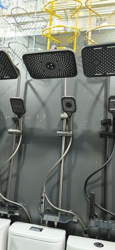 Dəst: Yağış duş sistemi – kvadrat başlıq və əl duşu ilə - Material lalafo.az -da Dəst: Yağış duş sistemi – kvadrat başlıq və əl duşu ilə - Material