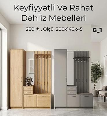 Keyfiyyətli və rahat dəhliz mebeli dəsti - Ölçü: 200 x 140 x 45 sm - at lalafo.az Keyfiyyətli və rahat dəhliz mebeli dəsti - Ölçü: 200 x 140 x 45 sm -