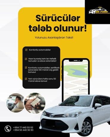 аренда автомобиля для такси: Водитель такси требуется, Транспорт предоставляется, Еженедельно оплата, 3-5 лет опыта at lalafo.az — 2 аренда автомобиля для такси: Водитель такси требуется, Транспорт предоставляется, Еженедельно оплата, 3-5 лет опыта — 2