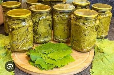 Полуфабрикаты: Bankada üzüm yarpağı – dolma üçün - Təbii üzüm bağından yığılmış at lalafo.az — 1 Полуфабрикаты: Bankada üzüm yarpağı – dolma üçün - Təbii üzüm bağından yığılmış — 1