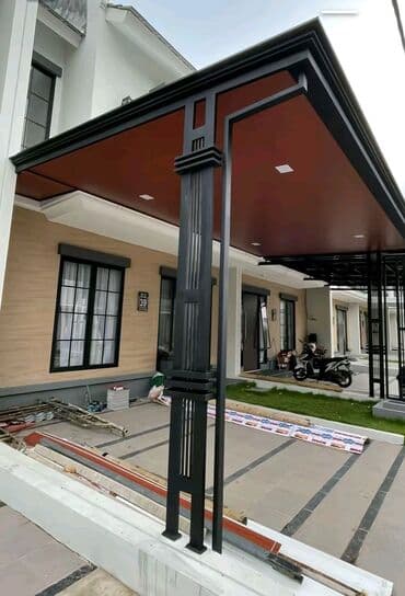 Müasir metal pergola və dayanacaq örtüyü – fasad və həyət üçün lalafo.az -da Müasir metal pergola və dayanacaq örtüyü – fasad və həyət üçün