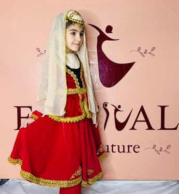 Национальные костюмы: Uşaq üçün milli rəqs geyimi – qırmızı-qızılı dəst - Parlaq qırmızı at lalafo.az — 1 Национальные костюмы: Uşaq üçün milli rəqs geyimi – qırmızı-qızılı dəst - Parlaq qırmızı — 1