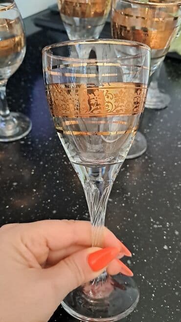 Qədəhlər, rəng - Qızılı, Şüşə, 6 ədədli dəst lalafo.az -da Qədəhlər, rəng - Qızılı, Şüşə, 6 ədədli dəst