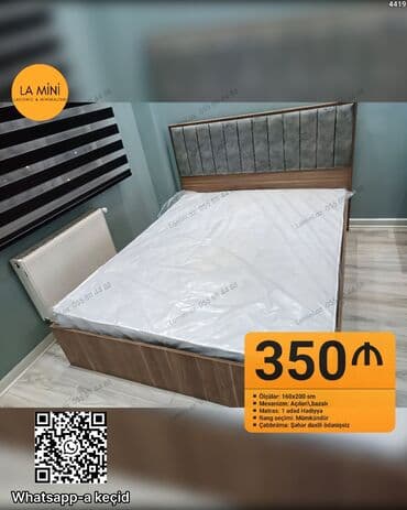 İkinəfərlik çarpayı, Bazalı, Matras ilə lalafo.az -da İkinəfərlik çarpayı, Bazalı, Matras ilə