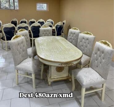 Qonaq otağı üçün, Açılmayan, Oval masa, 6 stul lalafo.az -da Qonaq otağı üçün, Açılmayan, Oval masa, 6 stul