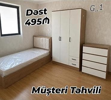 Gənclər üçün yataq otağı mebel dəsti – G_1 modeli Dəst tərkibi: - Tək lalafo.az -da Gənclər üçün yataq otağı mebel dəsti – G_1 modeli Dəst tərkibi: - Tək