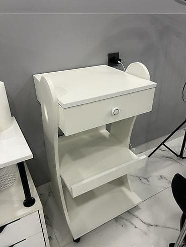 Ağ rəngli çoxfunksiyalı salon/ev servisi rəfi - Material lalafo.az -da Ağ rəngli çoxfunksiyalı salon/ev servisi rəfi - Material