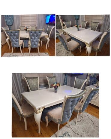 Qonaq otağı üçün, İşlənmiş, Kvadrat masa, 6 stul lalafo.az -da Qonaq otağı üçün, İşlənmiş, Kvadrat masa, 6 stul