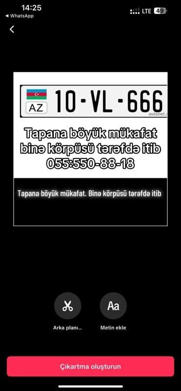 Məhsul: Azərbaycan dövlət qeydiyyat nişanı maketi/elanı Təsvir: - lalafo.az -da Məhsul: Azərbaycan dövlət qeydiyyat nişanı maketi/elanı Təsvir: -