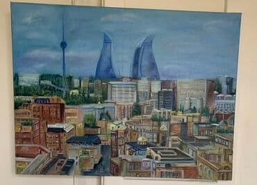 Rəsm əsəri – “Bakı panoraması” - Texnika: kətan üzərində yağlı boya - lalafo.az -da Rəsm əsəri – “Bakı panoraması” - Texnika: kətan üzərində yağlı boya -