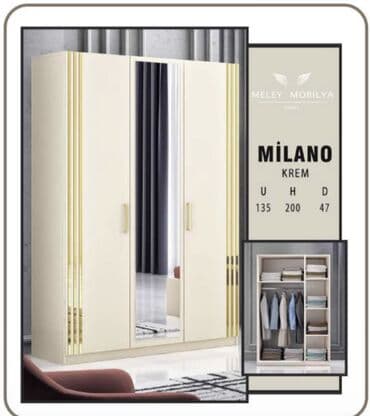 Yeni, 3 qapılı Düz dolab, Qarderob, paltar dolabı lalafo.az -da Yeni, 3 qapılı Düz dolab, Qarderob, paltar dolabı