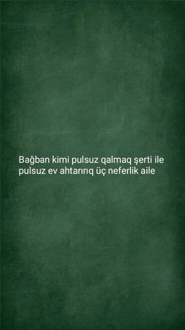 Bağ evi pulsuz aile üçün ahtarılır, bağban lalafo.az -da Bağ evi pulsuz aile üçün ahtarılır, bağban