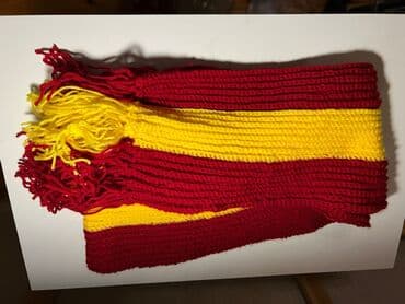 Qırmızı-sarı zolaqlı əl toxuması şərf - Material: yumşaq akril lalafo.az -da Qırmızı-sarı zolaqlı əl toxuması şərf - Material: yumşaq akril