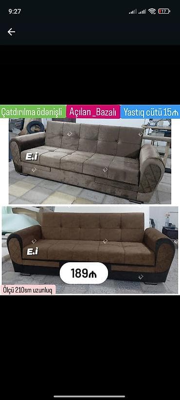Açılan, bazalı divan - Ölçü: 210 sm uzunluq - Açılır mexanizm – rahat lalafo.az -da Açılan, bazalı divan - Ölçü: 210 sm uzunluq - Açılır mexanizm – rahat