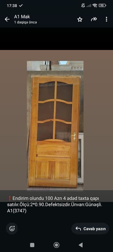 Qapı 4 eded 100 AZN lalafo.az -da Qapı 4 eded 100 AZN