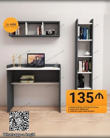 müdir dəsti: Modern iş/studya mebel dəsti Tərkibi: - Kompakt iş masası: üst panel lalafo.az -da — 1 müdir dəsti: Modern iş/studya mebel dəsti Tərkibi: - Kompakt iş masası: üst panel — 1