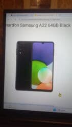 Samsung Galaxy A22, 64 GB, rəng - Qara, Sensor, Barmaq izi, İki sim kartlı lalafo.az -da Samsung Galaxy A22, 64 GB, rəng - Qara, Sensor, Barmaq izi, İki sim kartlı