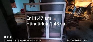 Alüminium şüşəli qapı-pəncərə dəstləri 1) Birqat qapılı pəncərə lalafo.az -da Alüminium şüşəli qapı-pəncərə dəstləri 1) Birqat qapılı pəncərə