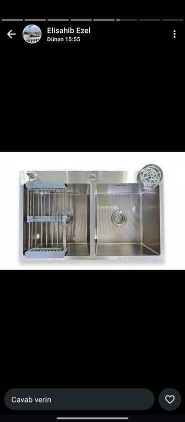 Unitaz baçokları: Kvadrat Mətbəx çanağı, Paslanmaz polad lalafo.az -da — 3 Unitaz baçokları: Kvadrat Mətbəx çanağı, Paslanmaz polad — 3