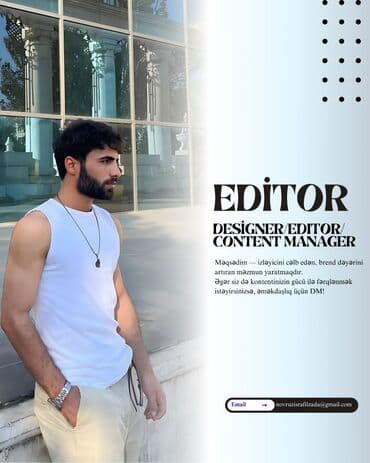 Qrafik dizayner, 22 il, 3-5 illik təcrübə, Axşam saatlarında iş lalafo.az -da Qrafik dizayner, 22 il, 3-5 illik təcrübə, Axşam saatlarında iş