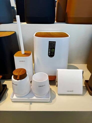 Другие хозтовары: Vanna Otağı Aksesuar Dəsti – "Contrast" ✨ Dizayn: Modern mat görünüş at lalafo.az — 4 Другие хозтовары: Vanna Otağı Aksesuar Dəsti – "Contrast" ✨ Dizayn: Modern mat görünüş — 4