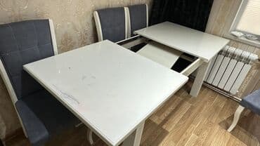 Mətbəx üçün, Açılan, Dördbucaq masa, 6 stul lalafo.az -da Mətbəx üçün, Açılan, Dördbucaq masa, 6 stul