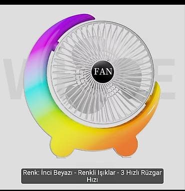RGB işıqlı masaüstü ventilyator - Rəng: İnci ağ - Korpusda rəngli LED lalafo.az -da RGB işıqlı masaüstü ventilyator - Rəng: İnci ağ - Korpusda rəngli LED