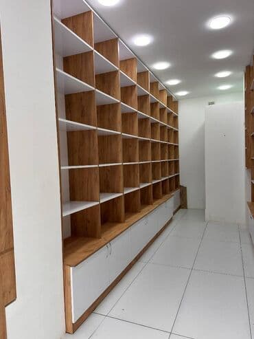 Mağaza üçün modul rəf sistemi - Material: taxta teksturalı laminat və lalafo.az -da Mağaza üçün modul rəf sistemi - Material: taxta teksturalı laminat və