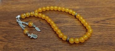 Sarı rəngli təsbeh – klassik dizayn - Material: şüşə/daş görünümlü lalafo.az -da Sarı rəngli təsbeh – klassik dizayn - Material: şüşə/daş görünümlü