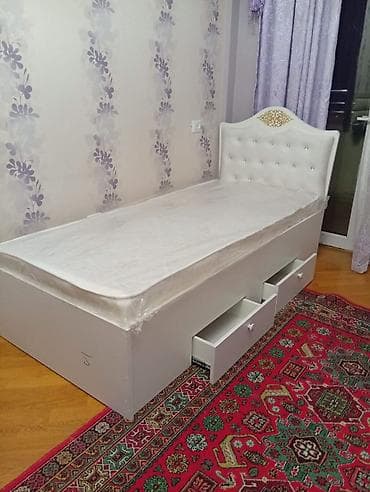 Təknəfərlik çarpayı, Matras ilə, Siyirməli lalafo.az -da Təknəfərlik çarpayı, Matras ilə, Siyirməli