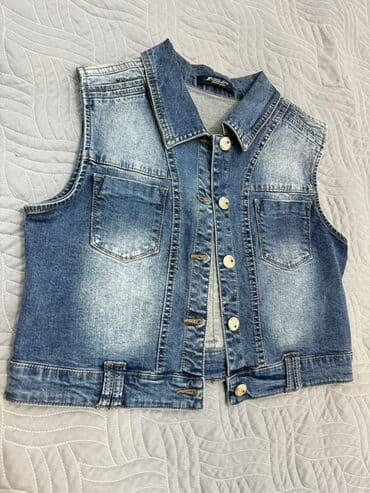 Cins jilet - Material: klassik mavi denim, açıq-tünd yuyulma effektli lalafo.az -da Cins jilet - Material: klassik mavi denim, açıq-tünd yuyulma effektli