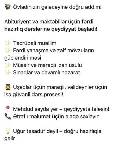 Müəllim tələb olunur lalafo.az -da Müəllim tələb olunur