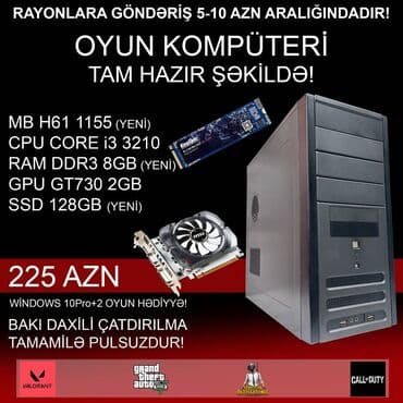 Oyun üçün Kompüter "Gaming Core i3 3210 GT730 2GB 128GB SSD” ⭐Tək lalafo.az -da Oyun üçün Kompüter "Gaming Core i3 3210 GT730 2GB 128GB SSD” ⭐Tək