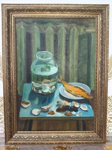 Məhsul: Orijinal yağlı boya natürmort tablo Təsvir: - Süjet: Mavi lalafo.az -da Məhsul: Orijinal yağlı boya natürmort tablo Təsvir: - Süjet: Mavi