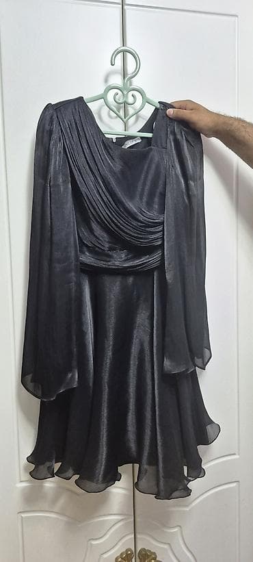 Qara rəngli zərif şifon don - Material: yüngül, axıcı şifon/parıltılı lalafo.az -da Qara rəngli zərif şifon don - Material: yüngül, axıcı şifon/parıltılı