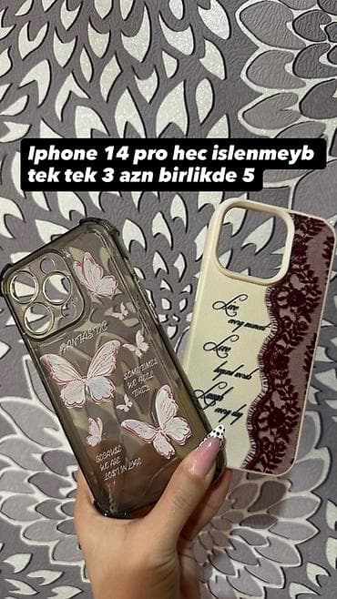 IPhone 14 Pro üçün iki ədəd telefon qabı. Şəkildə göstərilən məlumat at lalafo.az IPhone 14 Pro üçün iki ədəd telefon qabı. Şəkildə göstərilən məlumat