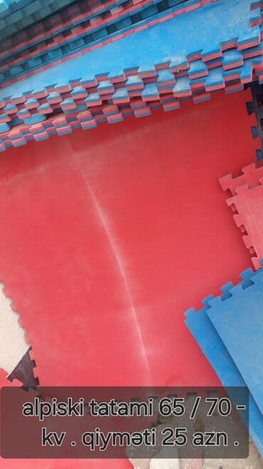 İdman döşəkləri və xalçaları: Məhsullar: - Alpski tatami: 65–70 kv, qiyməti 25 AZN. İkiüzlü lalafo.az -da — 1 İdman döşəkləri və xalçaları: Məhsullar: - Alpski tatami: 65–70 kv, qiyməti 25 AZN. İkiüzlü — 1
