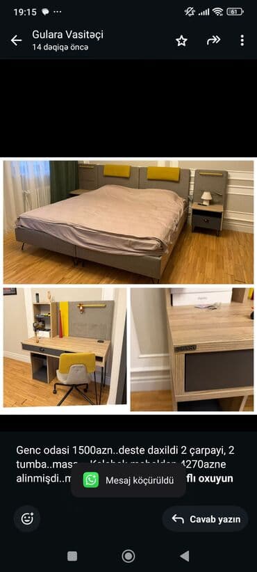 Genc odasi 1500azn. deste daxildi 2 çarpayi, 2 tumba. masa. Kelebek lalafo.az -da Genc odasi 1500azn. deste daxildi 2 çarpayi, 2 tumba. masa. Kelebek