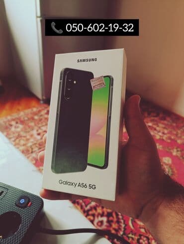 Samsung Galaxy A56, 256 GB, rəng - Qara, Sensor, Barmaq izi, Simsiz şarj lalafo.az -da Samsung Galaxy A56, 256 GB, rəng - Qara, Sensor, Barmaq izi, Simsiz şarj