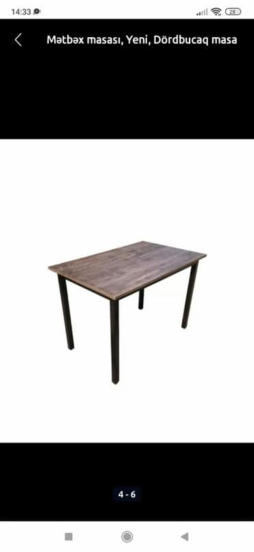 Mətbəx masası, Yeni, Açılmayan, Laminat, Kvadrat masa lalafo.az -da Mətbəx masası, Yeni, Açılmayan, Laminat, Kvadrat masa