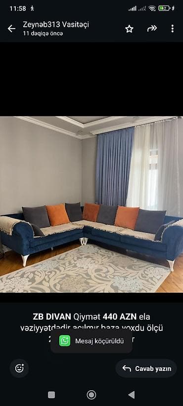 Künc divan, Açılmayan, Bazasız, Çatdırılma yoxdur lalafo.az -da Künc divan, Açılmayan, Bazasız, Çatdırılma yoxdur