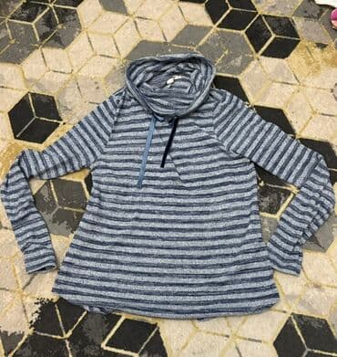 Hər bədənə uyğun ölçüdədir. Mavi-boz zolaqlı, uzunqollu, kapuşonlu lalafo.az -da Hər bədənə uyğun ölçüdədir. Mavi-boz zolaqlı, uzunqollu, kapuşonlu