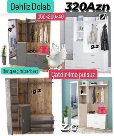 Yeni, Açılan, Düz dolab, Dəhliz dolabı lalafo.az -da Yeni, Açılan, Düz dolab, Dəhliz dolabı